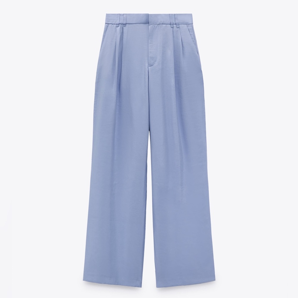 Zara Pantaloon Full Length in Periwinkle